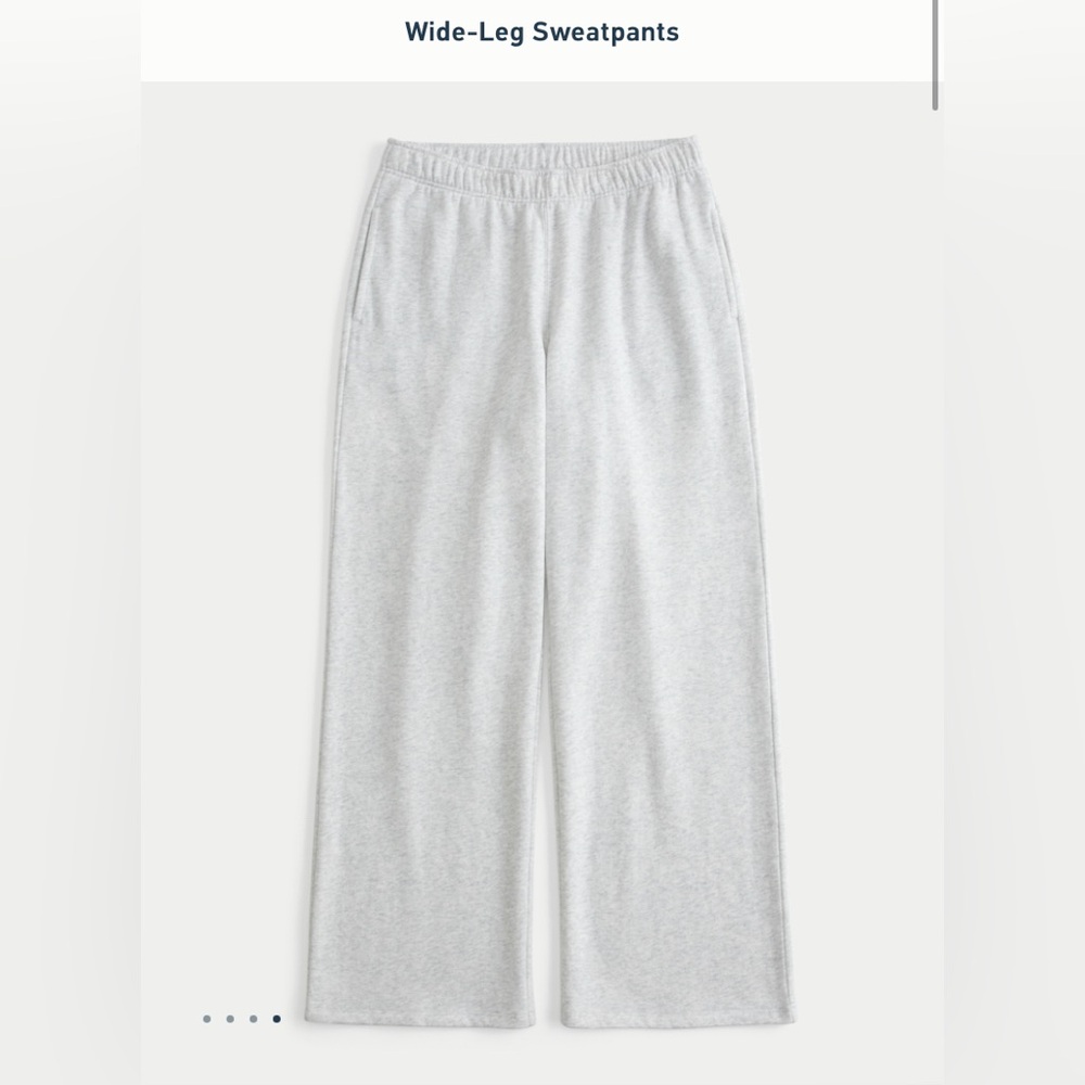 Hollister Light Grey Wide Leg Sweatpants